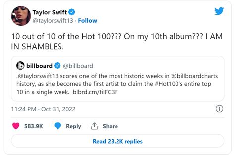 Taylor Swift Became The First Singer To Claim The Entire Top 10 On