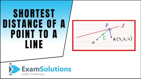 Shortest Distance Of A Point To A Line Examsolutions Maths Revision