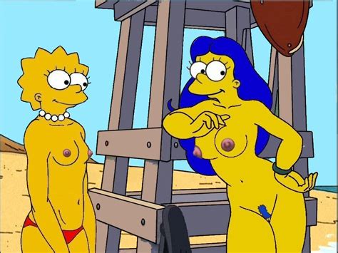 Rule 34 Blue Hair Breasts Color Day Female Female Only Hair Human Lisa Simpson Marge Simpson