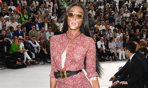 Winnie Harlow Puts On A Leggy Display In A Plunging Semi Sheer Floral