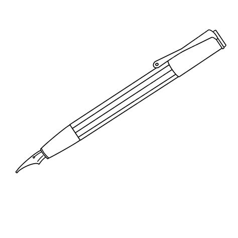 Non Slip Fountain Pen Clipart Black And White Non Slip Pen Body Pen