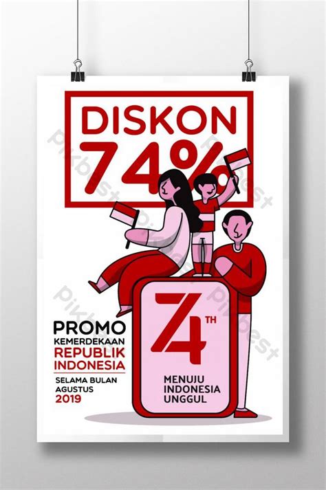 Hari kemerdekaan indonesia bagian 3. Promo Diskon Hari Raya Kemerdekaan Indonesia Poster | PSD ...