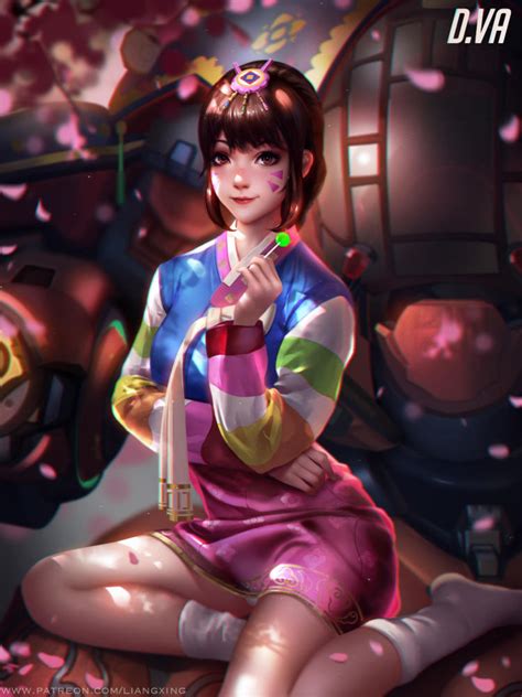 Dva By Liang Xing On Deviantart Overwatch Video Game Overwatch