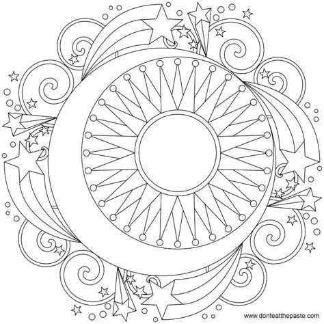 Sun And Moon Coloring Pages For Adults At