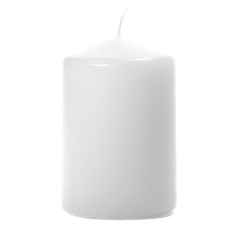 White 3 X 4 Unscented Pillar Candles 3 Inch Candles