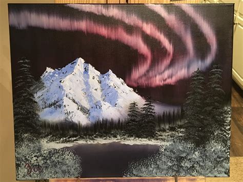 Season 8 Episode 13 Northern Lights My Second Bob Ross Painting R