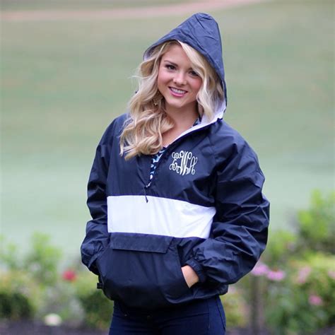 Monogrammed Marley Lilly Rain Jacket Monogram Outfit Pullover Rain