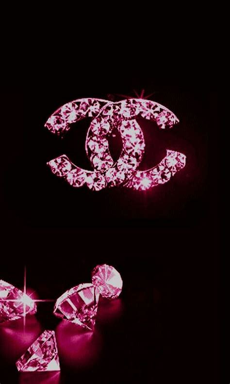 Pink And Black Chanel With Diamonds Chanel Wallpapers Coco Chanel