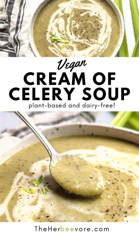 Creamy Vegan Celery Soup Recipe Dairy Free