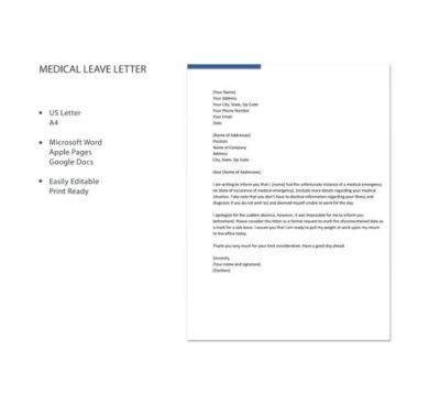 Formal letter examples for students are of many types. 11+ Official Medical Leave Letter Examples - PDF | Examples