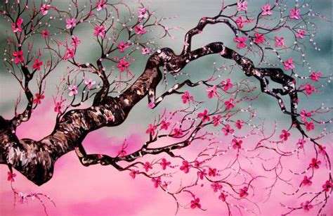 Japanese Cherry Blossom Huge 24x36 Original Abstract Contemporary Tree