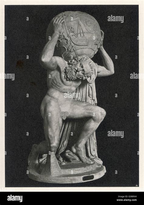 Statue Des Atlas Mit Der Welt Bekannt Als Der Farnese Atlas Im Museo