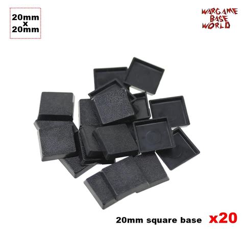 Buy Model Bases 20 X 20 Mm Square Plastic Bases For