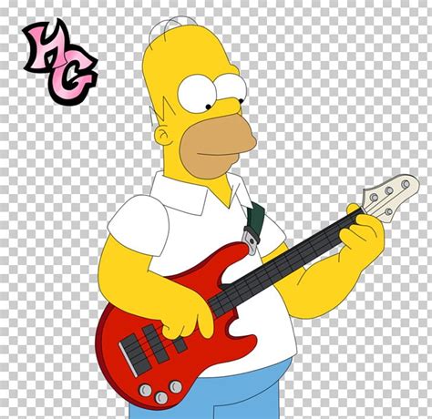 Homer Simpson Lisa Simpson Bart Simpson Bass Guitar Png Clipart Art