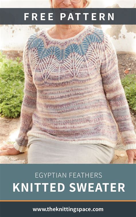 Alize hand knitting № 22/2017. Egyptian Feathers Knitted Sweater FREE Knitting Pattern | Poncho knitting patterns, Fall ...