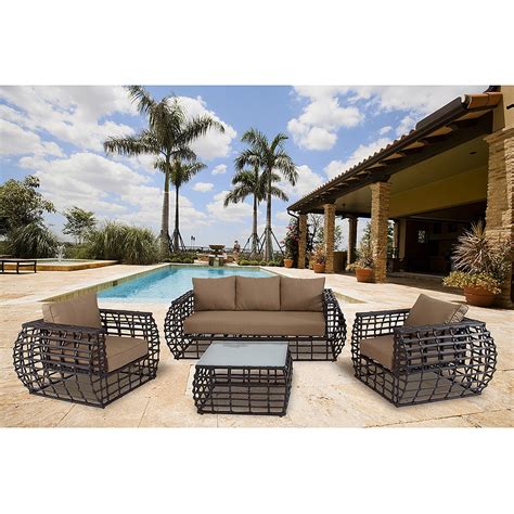 Sofa For Hanover Outdoor Furniture Soho 4 Piece Modern Lounge Set