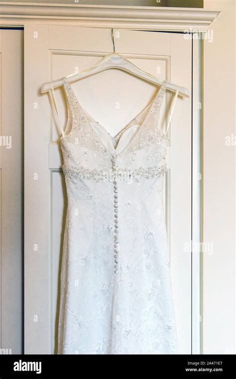 Wedding Dress Detail Stock Photo Alamy