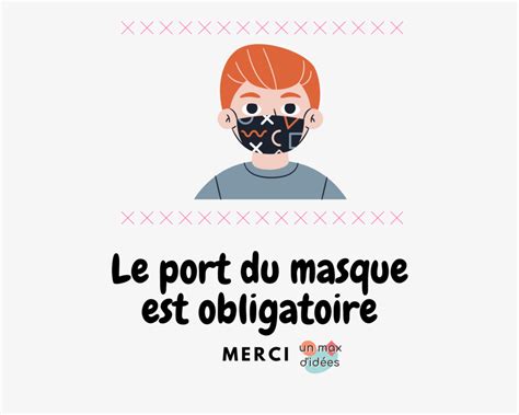 Affiche Port Du Masque Humour Autocollant Port Du Masque Obligatoire Images