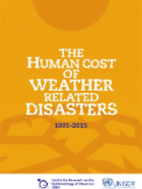 The Human Cost Of Weather Related Disasters 1995 2015 Undrr