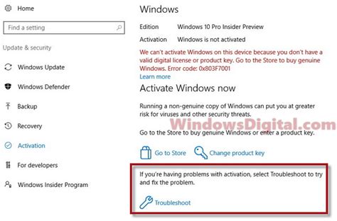 Windows 10 Digital License Product Key Free Activator Not Working