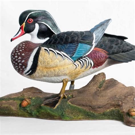 Ducks Unlimited Authorized Collection Wood Duck Decoy Authentic
