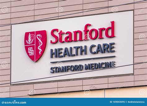 Stanford Medicine Sign At The Entrance To Campus Building In Silicon