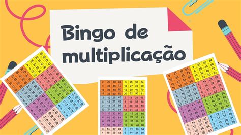 Bingo De Multiplicação 40 Cartelas Diferentes Artigo Digital