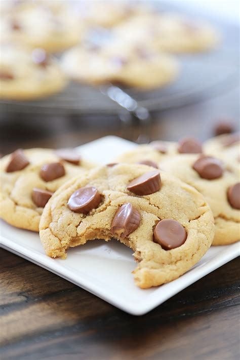 Pour mixture into a baking pan sprayed with coconut oil spray. Soft Peanut Butter Cup Cookies - The Comfort of Cooking