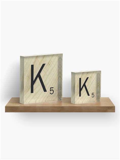 Scrabble Tile Letter K Acrylic Block For Sale By Square Jane Redbubble