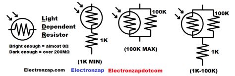 Light Dependent Resistor Ldr Circuit Schematic Diagrams Electronzap