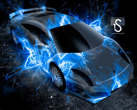 Free Download Blue Fire Hd Lamborghini Murcielago Up Fire