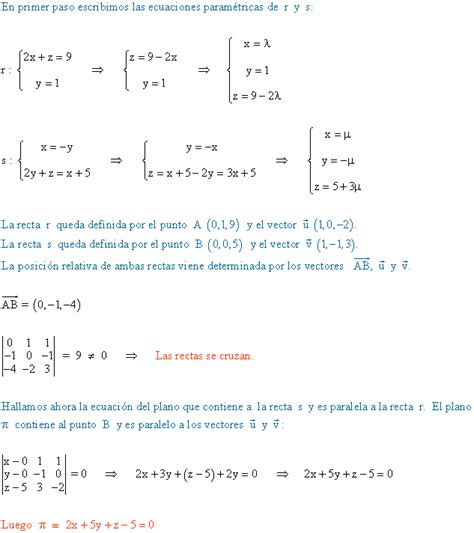 Ejercicios Y Problemas Resueltos De Posici N Relativa De Dos Rectas