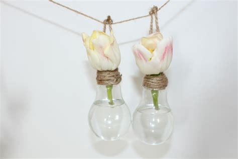 Diy A Hanging Vase From A Light Bulb