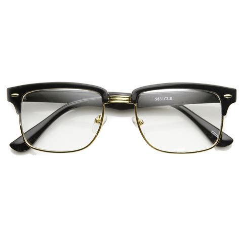 classic square vintage clear lens clubmaster glasses zerouv