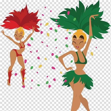Free Download Performance Samba Dancer Painted Samba Two Women Transparent Background Png