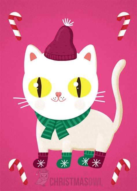 Free Printable Cat Christmas Cards