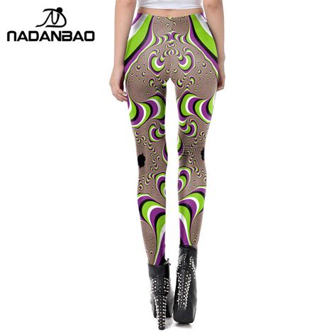 Buy Nadanbao Women Legging Ripple 3d Digital Printing Leggings Fitness Workout Leggin Plus Size