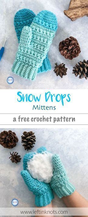 Snow Drops Mittens Free Crochet Pattern Crochet Mittens Pattern