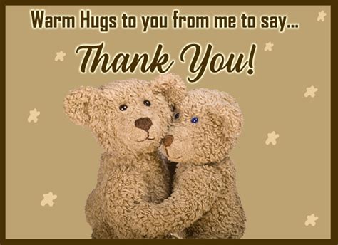 Warm Hugs Free Thank You Ecards Greeting Cards 123 Greetings
