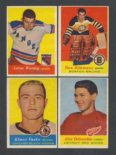 Lot Detail 1957 58 Topps Hockey Complete 66 Card Set