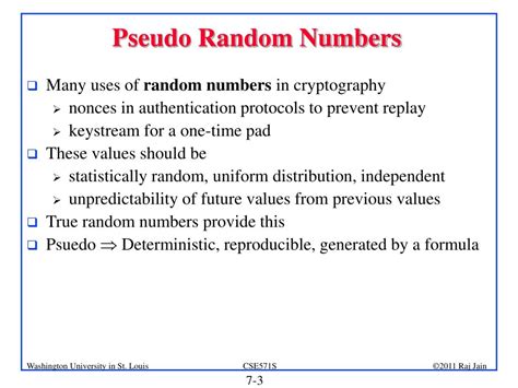 Ppt Pseudorandom Number Generation And Stream Ciphers Powerpoint