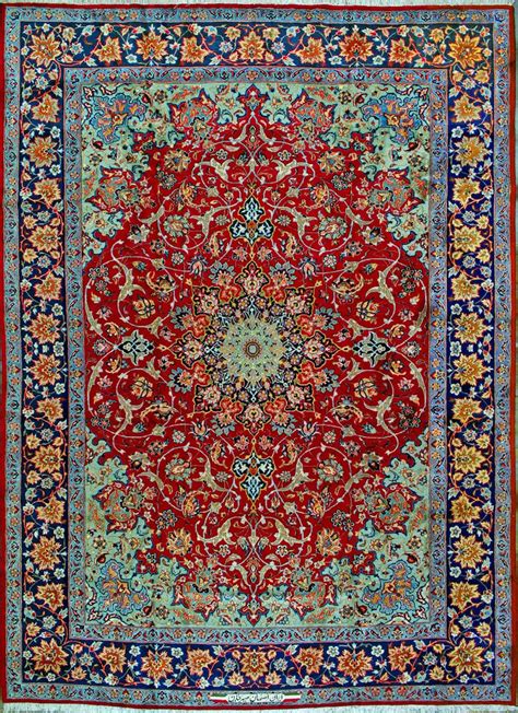 Buy Esfahan Persian Rug 9 10 X 13 5 Authentic Esfahan Handmade Rug
