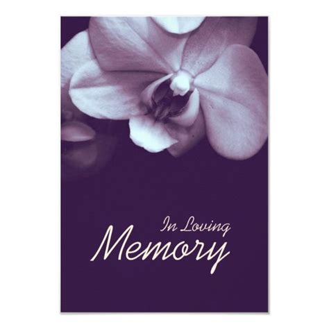 In Loving Memory Orchid Dp Funeral Announcement Funeral