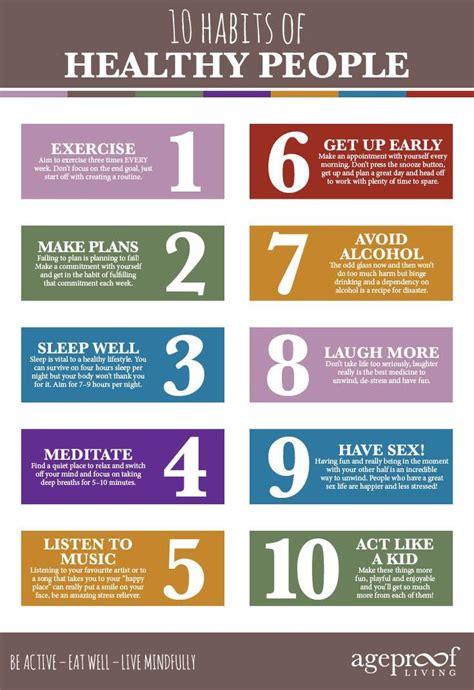 Top Ten Habits Of Healthy People To Prevent Aging And To Increase