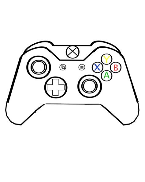 Xbox Controller Coloring Pages At Free Printable