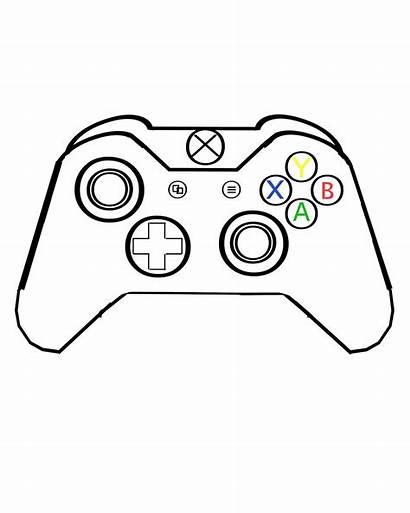 Xbox Controller Drawing Coloring Pages Line Remote