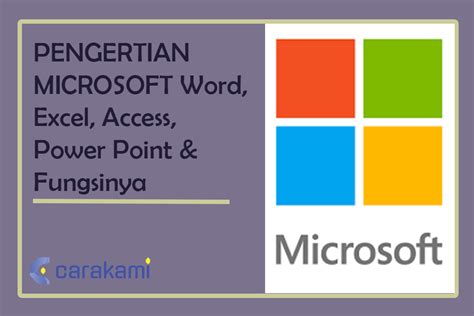 Pengertian Microsoft Word Excel Access Power Point Amp Fungsinya 4 Ms