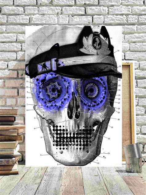 Skull Artwork Canvas Pictures Contemporary Wall Art Home Decor Etsy