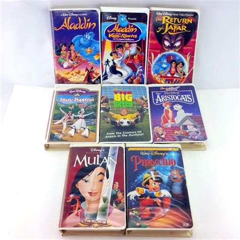 Huge Lot Used Good Condition Walt Disney Classic Vhs Movies For