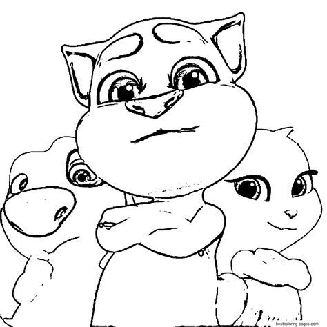 Today we will be coloring angela from talking tom, grab your coloring pencils, and let's add some colors and have a blast. Talking Tom And His Gang Coloring Pages Printable for Kids ...